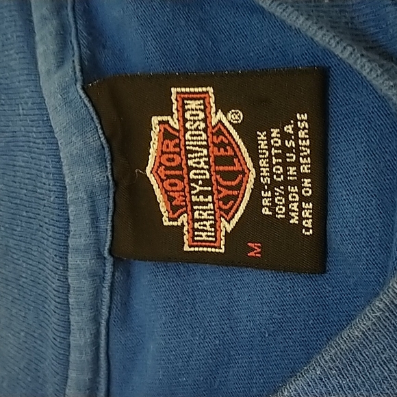 Vintage Harley Davidson t shirt size M single stich blue - Picture 7 of 7